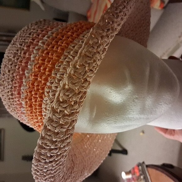 Stylish Pink and Orange Women's Sun Hat - Picture 1 of 4
